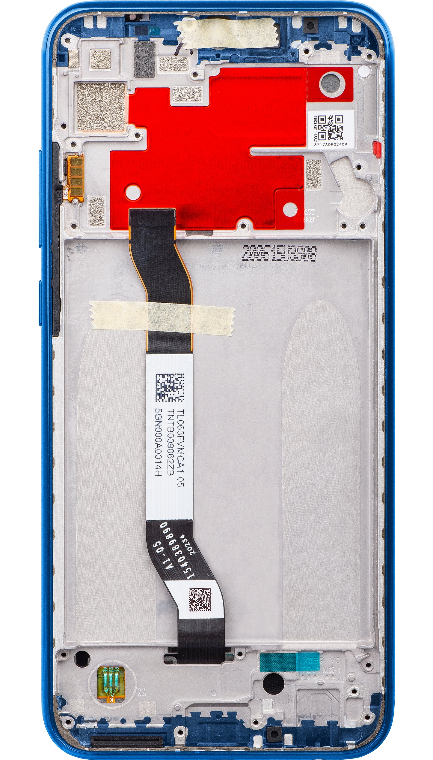 Display mit Touchscreen Xiaomi Redmi Note 8T, mit Rahmen, Blau, Service Pack 5600030C3X00