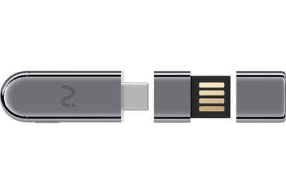 Viaim NoteKit AI Recording Dongle / Voice Recorder, USB-C / USB-A, Gray