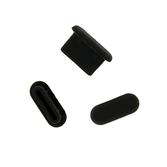 OEM Staubschutzkappe Telefonanschluss, USB-C, 10 Stück Set, Schwarz
