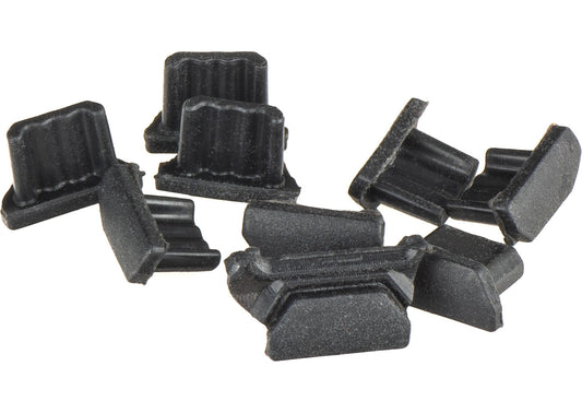OEM Staubschutzkappe für microUSB-Anschluss, 10 Stück Set, Schwarz