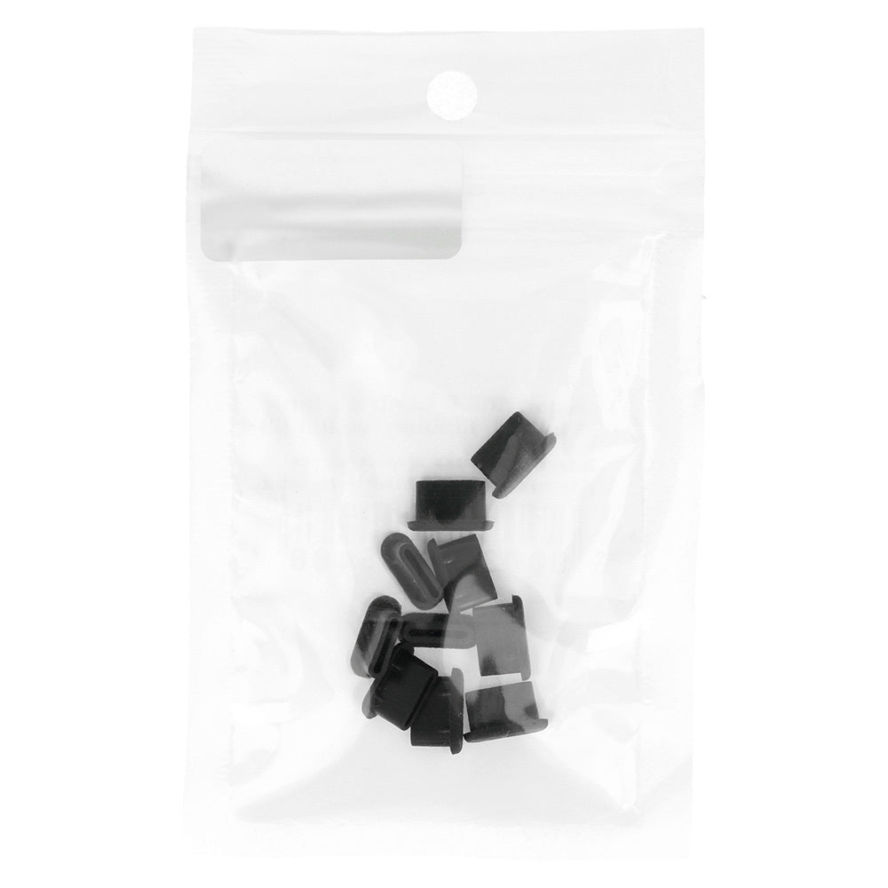 OEM Staubschutzkappe Telefonanschluss, USB-C, 10 Stück Set, Schwarz