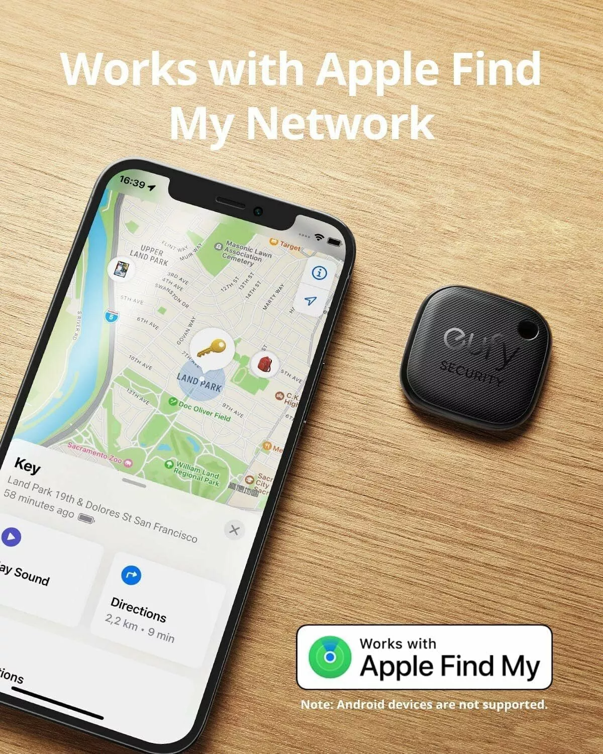 Eufy Security SmartTrack Link für iOS Series, 4er-Set, Schwarz E87B0012