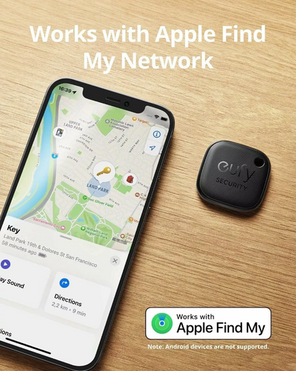 Eufy Security SmartTrack Link für iOS Series, 4er-Set, Schwarz E87B0012