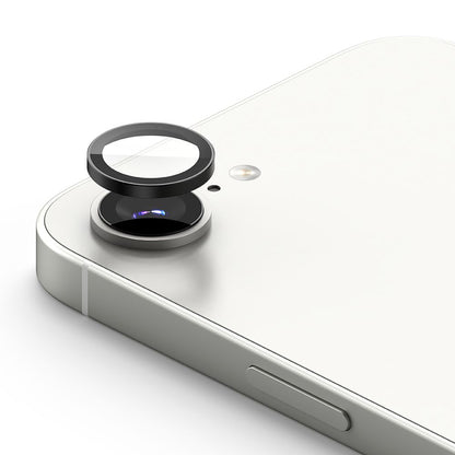 Schutzfolie Ringke für die Rückkamera des Apple iPhone 16e, gehärtetes Glas, Set mit 2 Stück, Schwarz