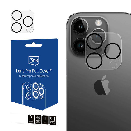 3MK Pro Full Cover Rückkamera-Schutzfolie für Apple iPhone 13 Pro, gehärtetes Glas, transparent