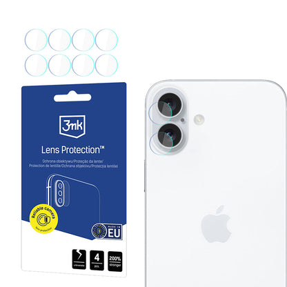 Schutzfolie für die Rückkamera 3MK Protection für Apple iPhone 17, Gehärtetes Glas, Set mit 4 Stück, Transparent