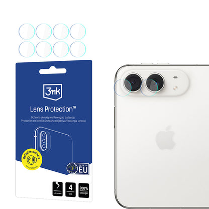 3MK Protection Schutzfolie für die Rückkamera von Apple iPhone Duo, gehärtetes Glas, 4er-Set, transparent