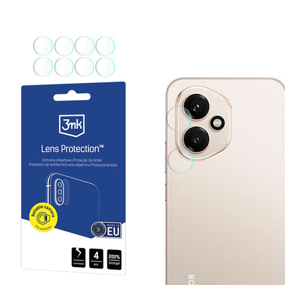 3MK Schutzfolie für die Rückkamera des Honor 400, flexibles Glas, 4er-Set, transparent