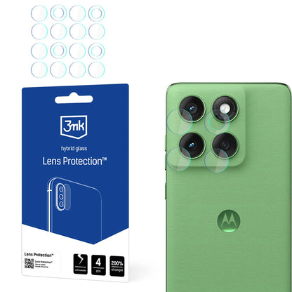 3MK Schutzfolie für die Rückkamera des Motorola Edge 60, flexibles Glas, 4er-Set, transparent