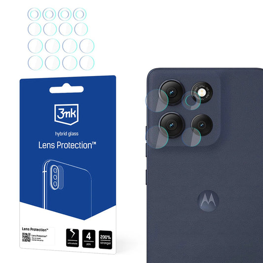 3MK Schutzfolie für die Rückkamera für Motorola Moto G86 Power / G86, Flexibles Glas, 4er-Set, Transparent