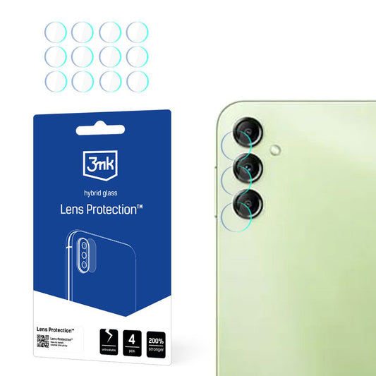 3MK Schutzfolie für die Rückkamera des Samsung Galaxy A14 A145 / A14 5G A146, Flexible Glasfolie, 4er-Set, Transparent