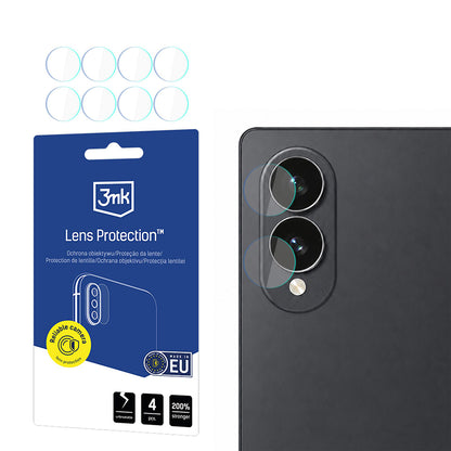 3MK Schutzfolie für die Rückkamera des Samsung Galaxy Z Fold8 F976, gehärtetes Glas, 4er-Set, transparent