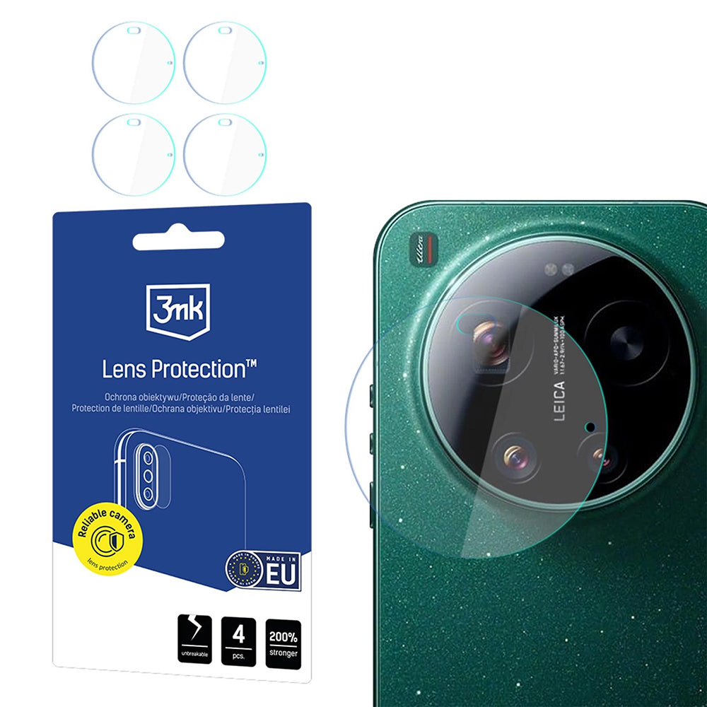 Schutzfolie Rückkamera 3MK Protection für Xiaomi 17 Ultra, Flexibles Glas, Set 4 Stück, Transparent