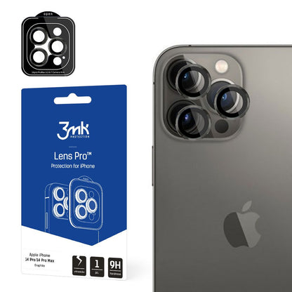 3MK Protection Pro Rear Camera Protective Film for Apple iPhone 14 Pro Max / 14 Pro, Tempered Glass, Gray