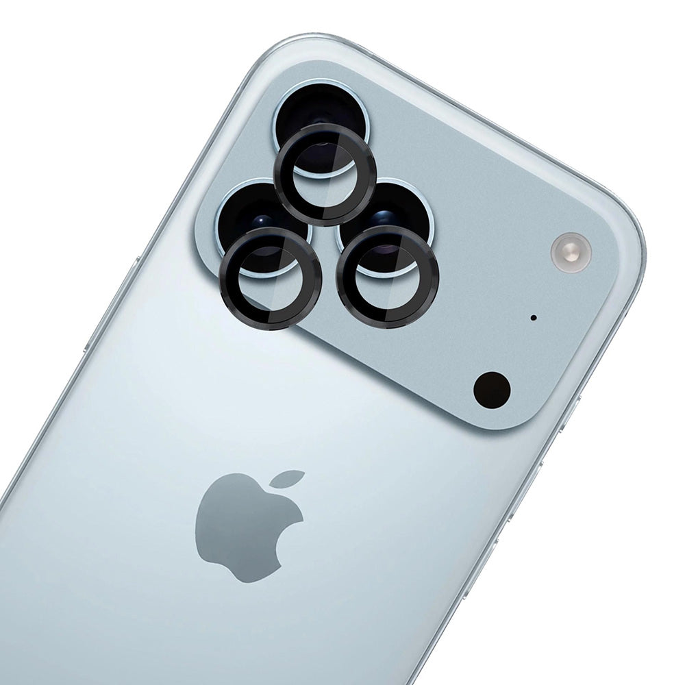 Schutzfolie 3MK Protection Pro für die Rückkamera des Apple iPhone 17 Pro Max / 17 Pro, gehärtetes Glas, Schwarz