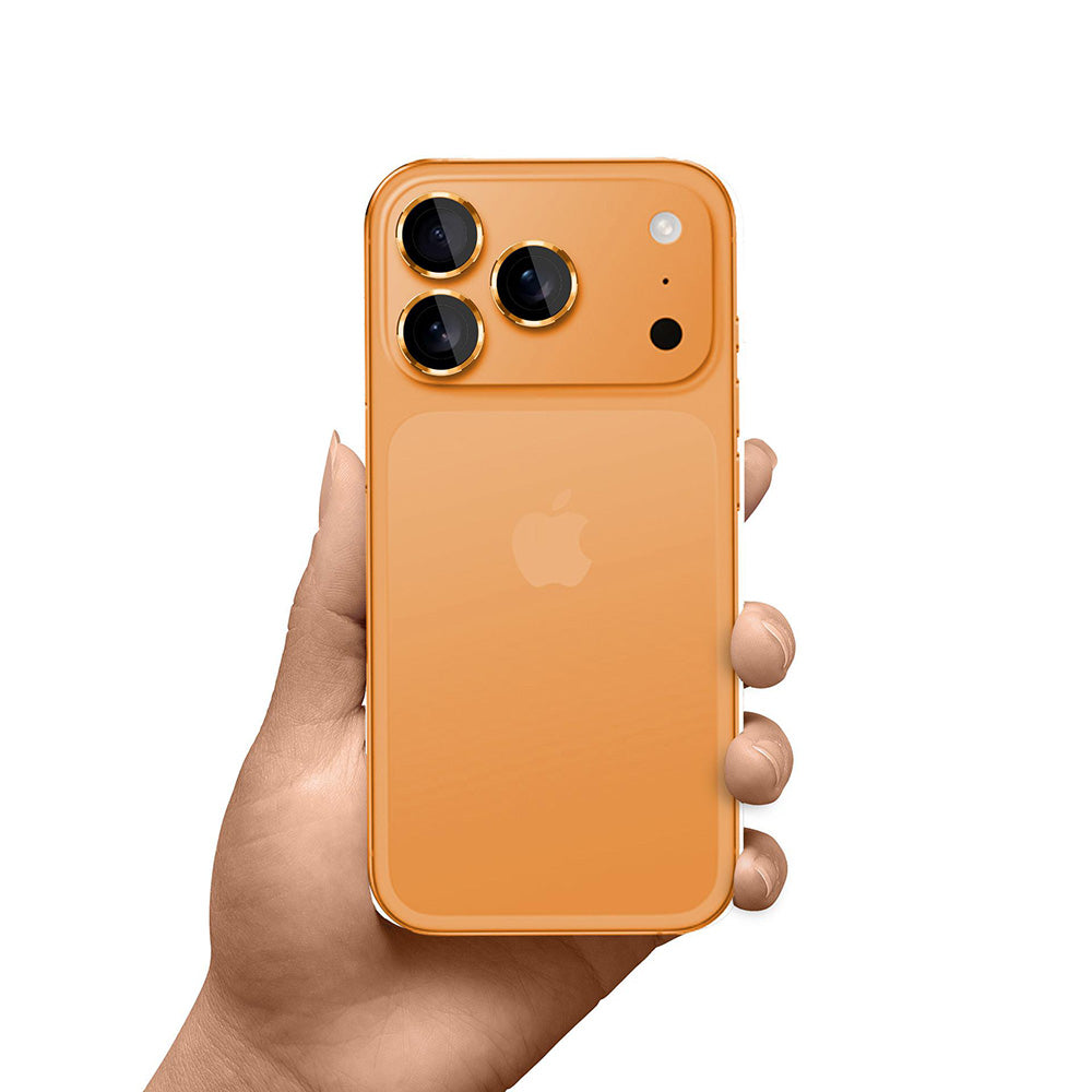 Schutzfolie Rückkamera 3MK Protection Pro für Apple iPhone 17 Pro Max / 17 Pro, Gehärtetes Glas, Orange
