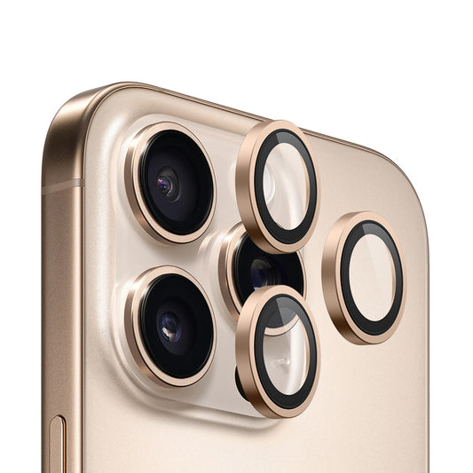 Blueo 99 Anti-Reflektierende HD Rückkamera-Schutzfolie für Apple iPhone 16 Pro Max / 16 Pro, gehärtetes Glas, Bronze
