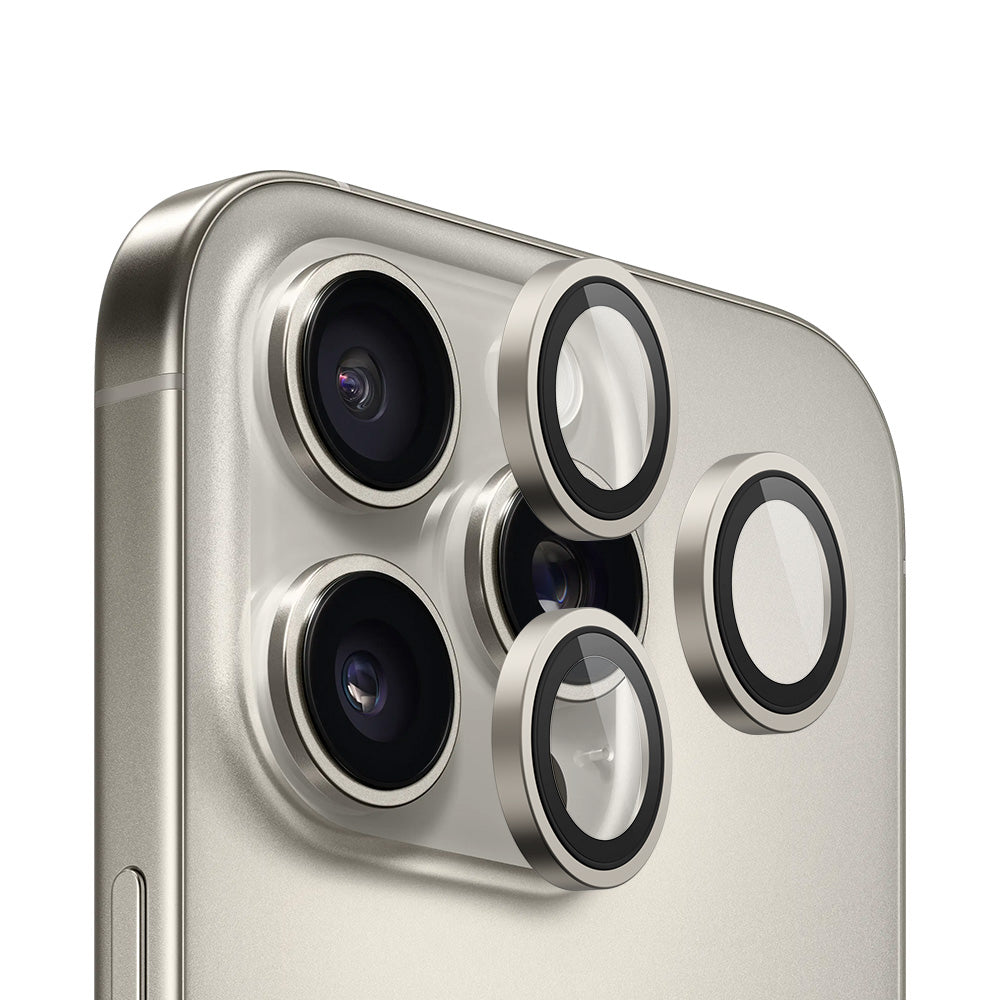 Blueo 99 Anti-Reflektierende HD Rückkamera-Schutzfolie für Apple iPhone 16 Pro Max / 16 Pro, gehärtetes Glas, Metallic Grau