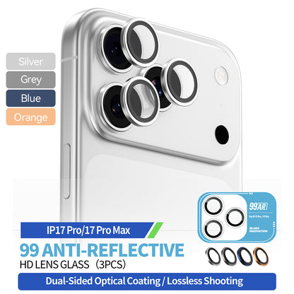 Schutzfolie Blueo 99 Anti-Reflektierend HD für Apple iPhone 17 Pro Max / 17 Pro, gehärtetes Glas, Silberfarben