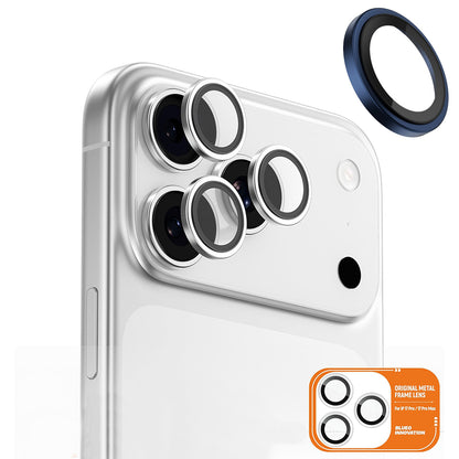 Schutzfolie Blueo Metal Frame für die Rückkamera des Apple iPhone 17 Pro Max / 17 Pro, gehärtetes Glas, Blau