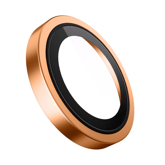 Blueo Metal Frame Rear Camera Protection Film for Apple iPhone 17 Pro Max / 17 Pro, Tempered Glass, Orange