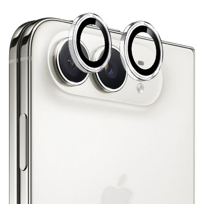Blueo Schutzfolie für die Rückkamera mit Metallrahmen für Apple iPhone Duo, gehärtetes Glas, transparent