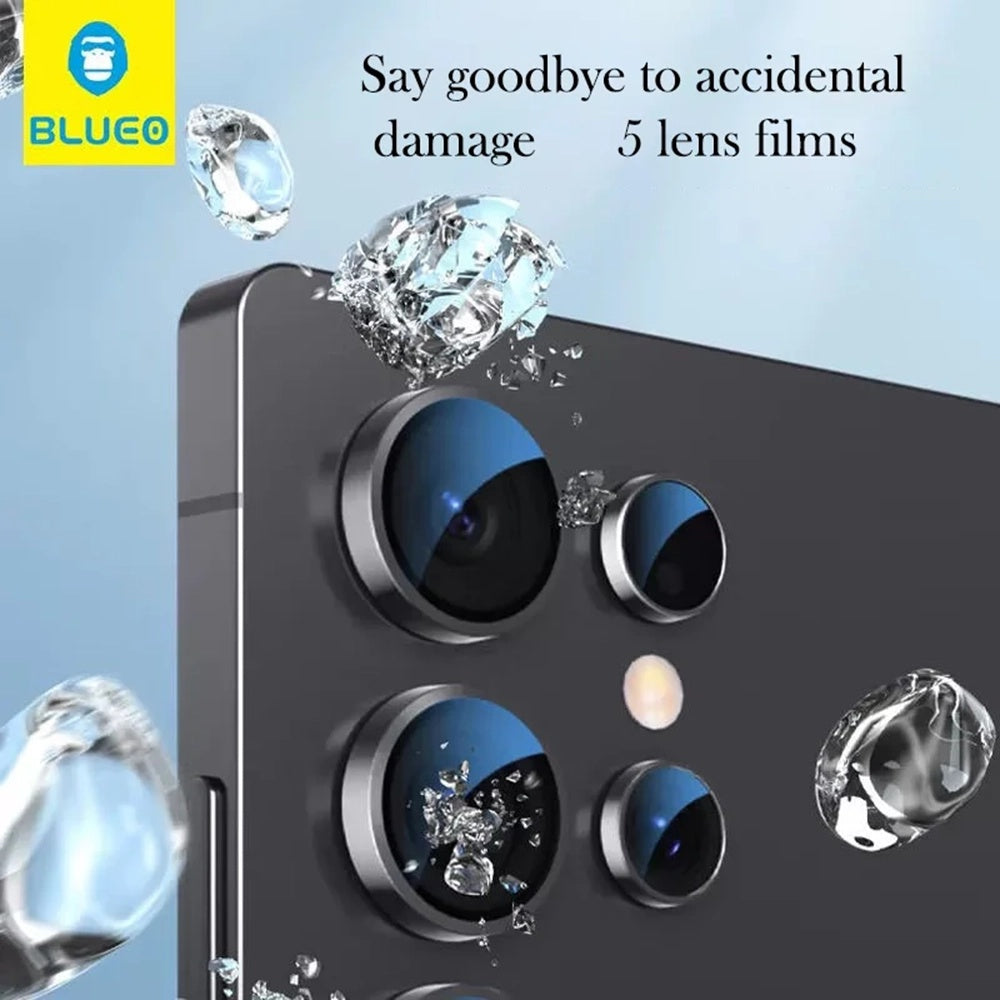 Schutzfolie Blueo für die Rückkamera des Samsung Galaxy S26 Ultra S948, gehärtetes Glas, Schwarz