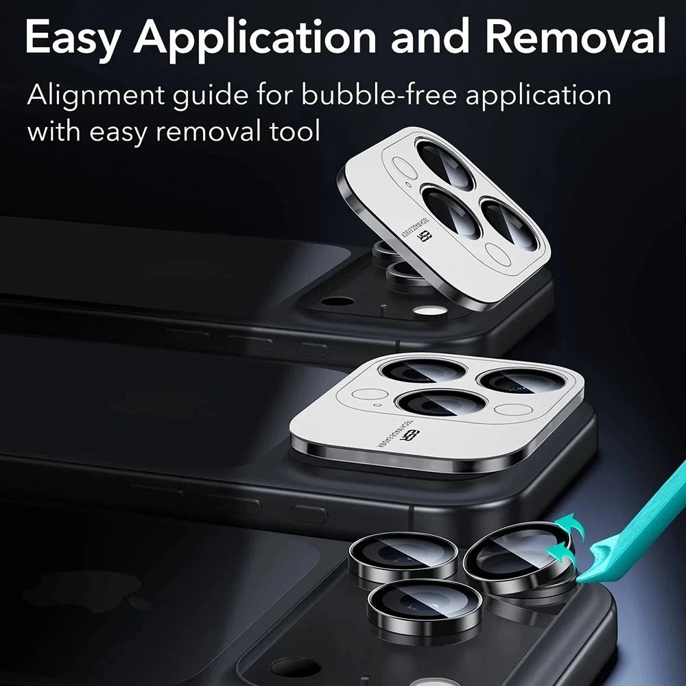 ESR Armorite Rückkamera-Schutzfolie für Apple iPhone 18 Pro / 18 Pro Max, gehärtetes Glas, Schwarz