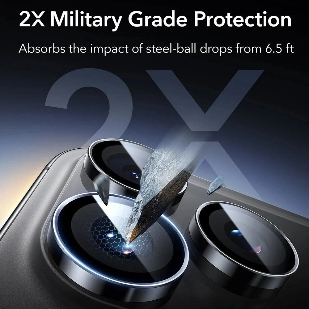 ESR Armorite Rückkamera-Schutzfolie für Apple iPhone 18 Pro / 18 Pro Max, gehärtetes Glas, Schwarz
