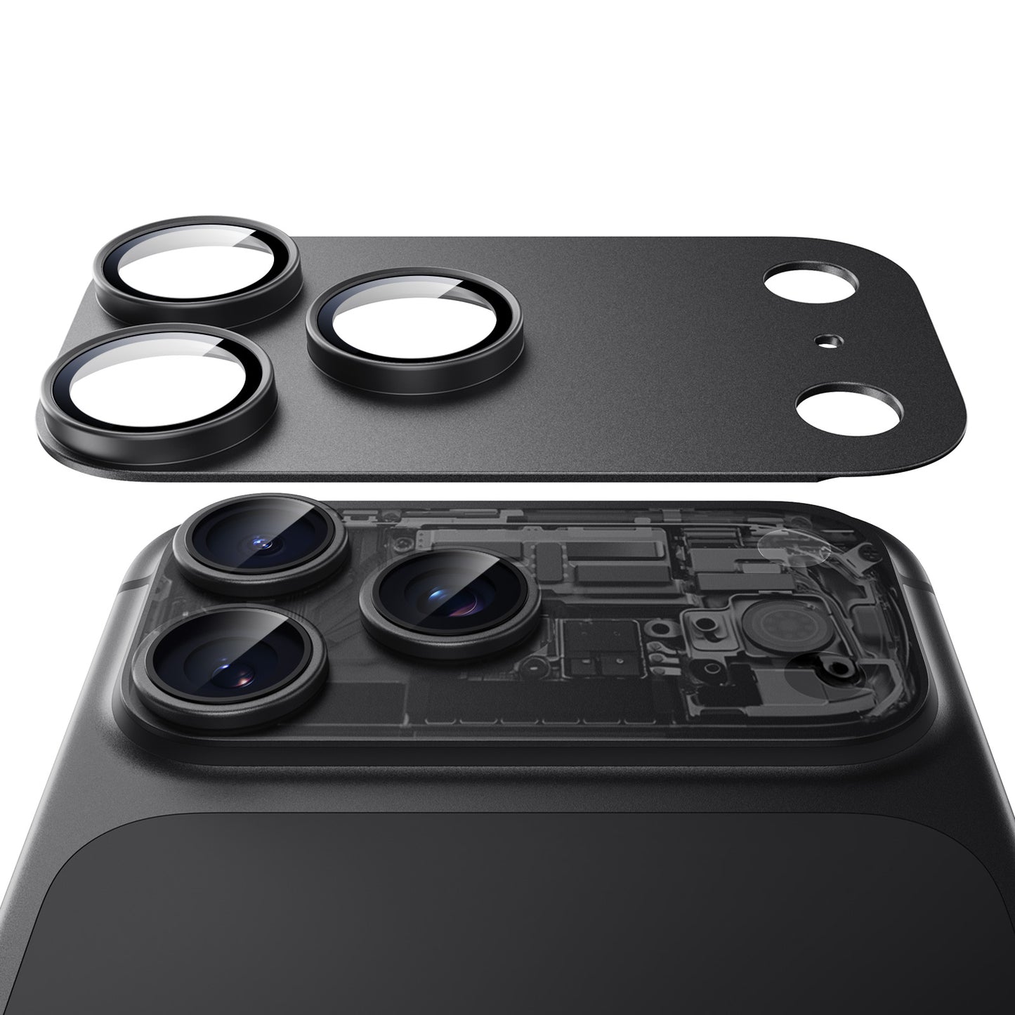 ESR Armorite Pro Rückkamera-Schutzfolie für Apple iPhone 18 Pro Max, gehärtetes Glas, schwarz