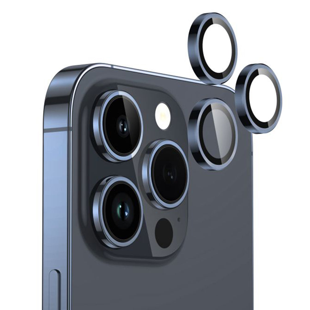 Rückkamera-Schutzfolie Lito S+ für Apple iPhone 15 Pro Max / 15 Pro, gehärtetes Glas, Blau