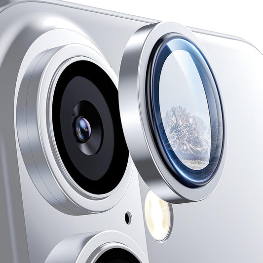 Rückkamera-Schutzfolie Lito S+ für Apple iPhone 16 Plus / 16, gehärtetes Glas, silberfarben