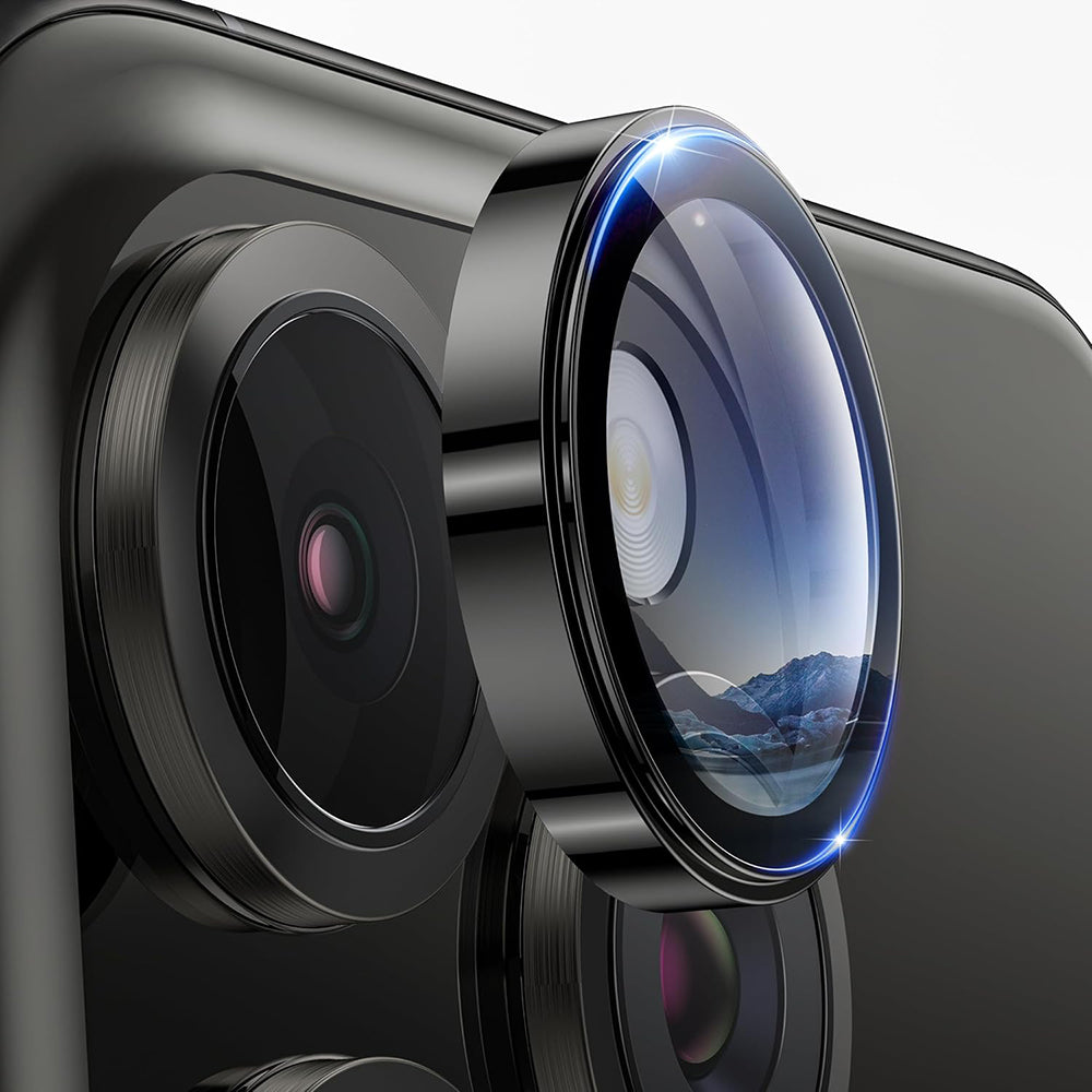 Schutzfolie für die Rückkamera Lito S+ für Apple iPhone 16 Pro Max / 16 Pro, gehärtetes Glas, schwarz