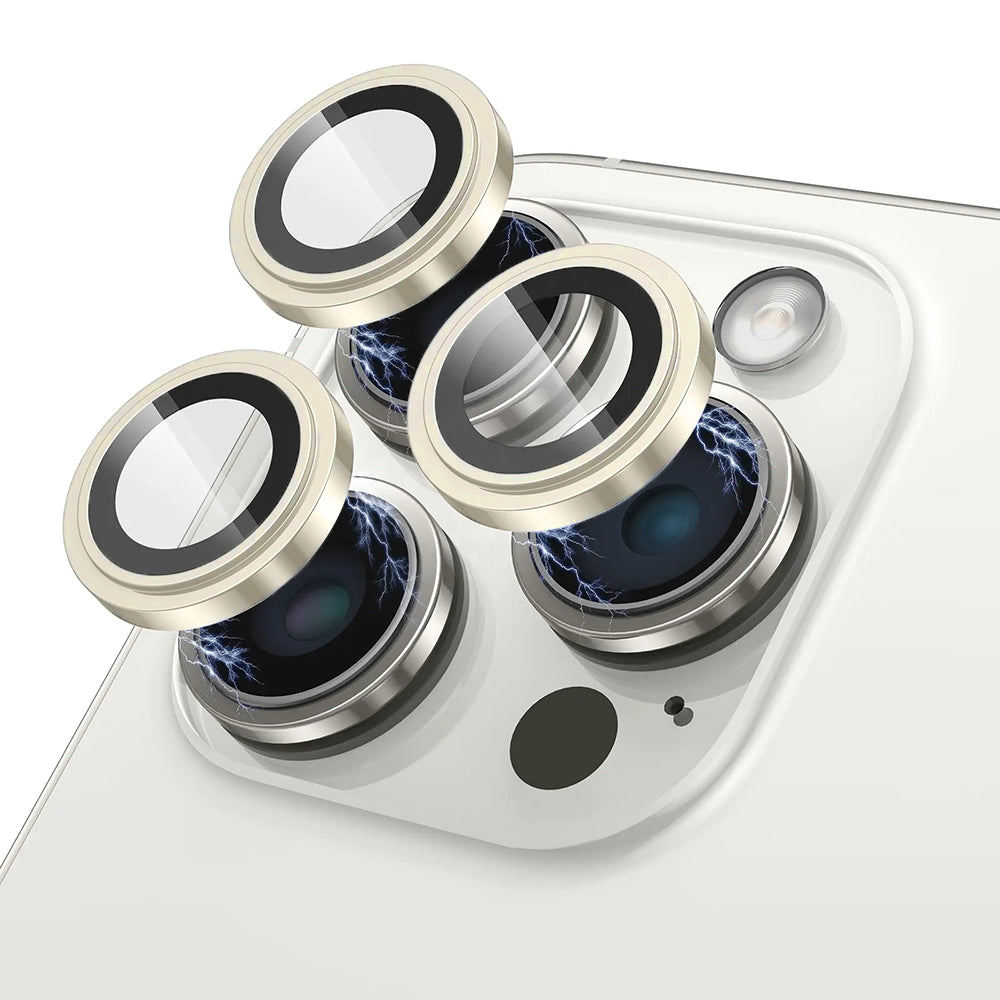 Schutzfolie Lito S+ für die Rückkamera des Apple iPhone 17 Pro Max / 17 Pro, gehärtetes Glas, Gelb
