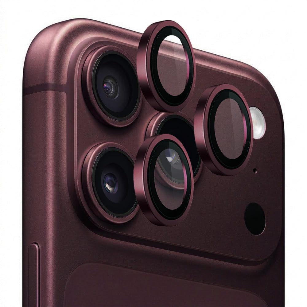 Rückkamera-Schutzfolie Lito Titanium AR für Apple iPhone 18 Pro / 18 Pro Max, gehärtetes Glas, Weinrot