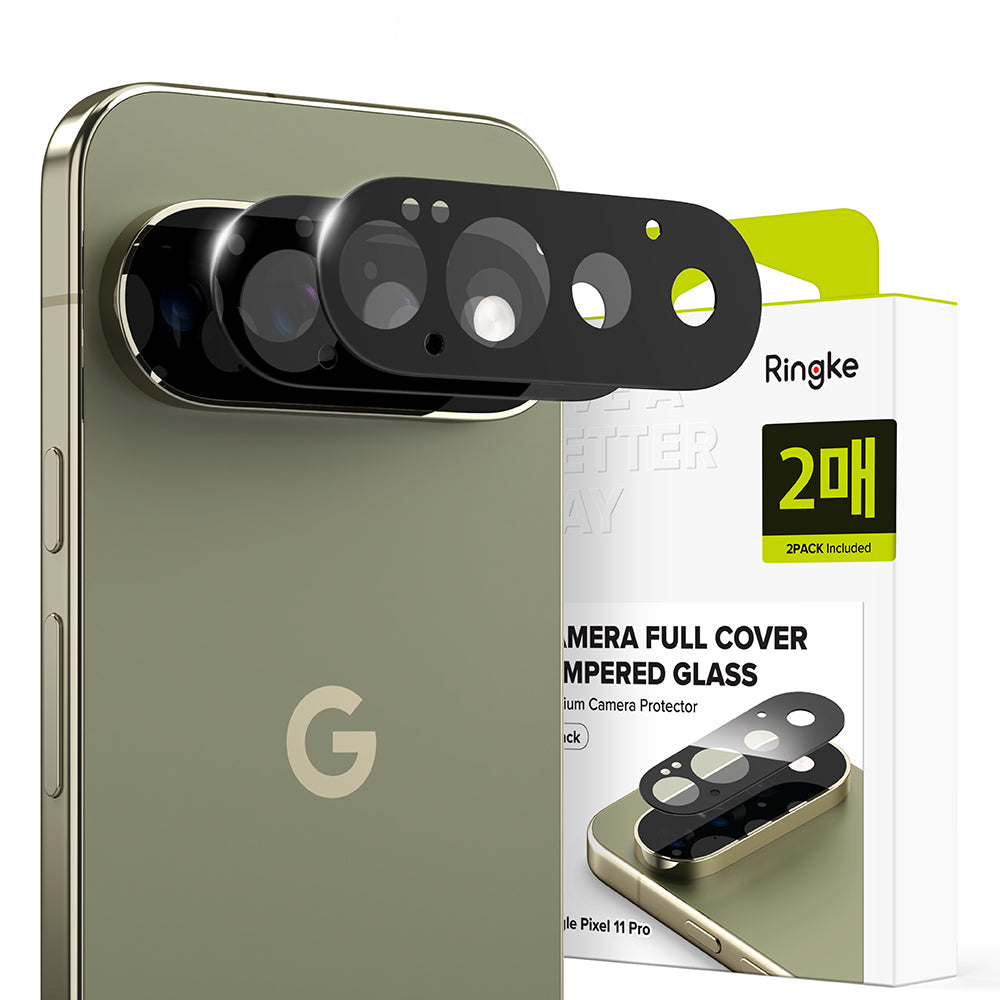 Ringke Rückkamera-Schutzfolie für Google Pixel 11 Pro, gehärtetes Glas, 2er-Set, schwarz