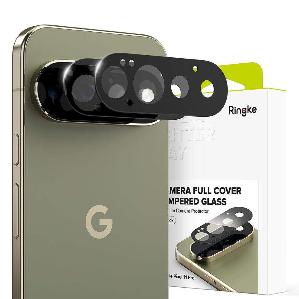 Ringke Rückkamera-Schutzfolie für Google Pixel 11 Pro, gehärtetes Glas, 2er-Set, schwarz