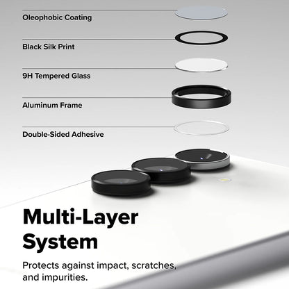 Ringke Rückkamera-Schutzfolie für Samsung Galaxy S25 FE, gehärtetes Glas, 2er-Set, Schwarz