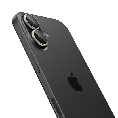 Schutzfolie Rückkamera Spigen GlastR EZ FIT Optik Pro für Apple iPhone 17 / 16 Plus / 16, Gehärtetes Glas, Set 2 Stück, Grün AGL10128