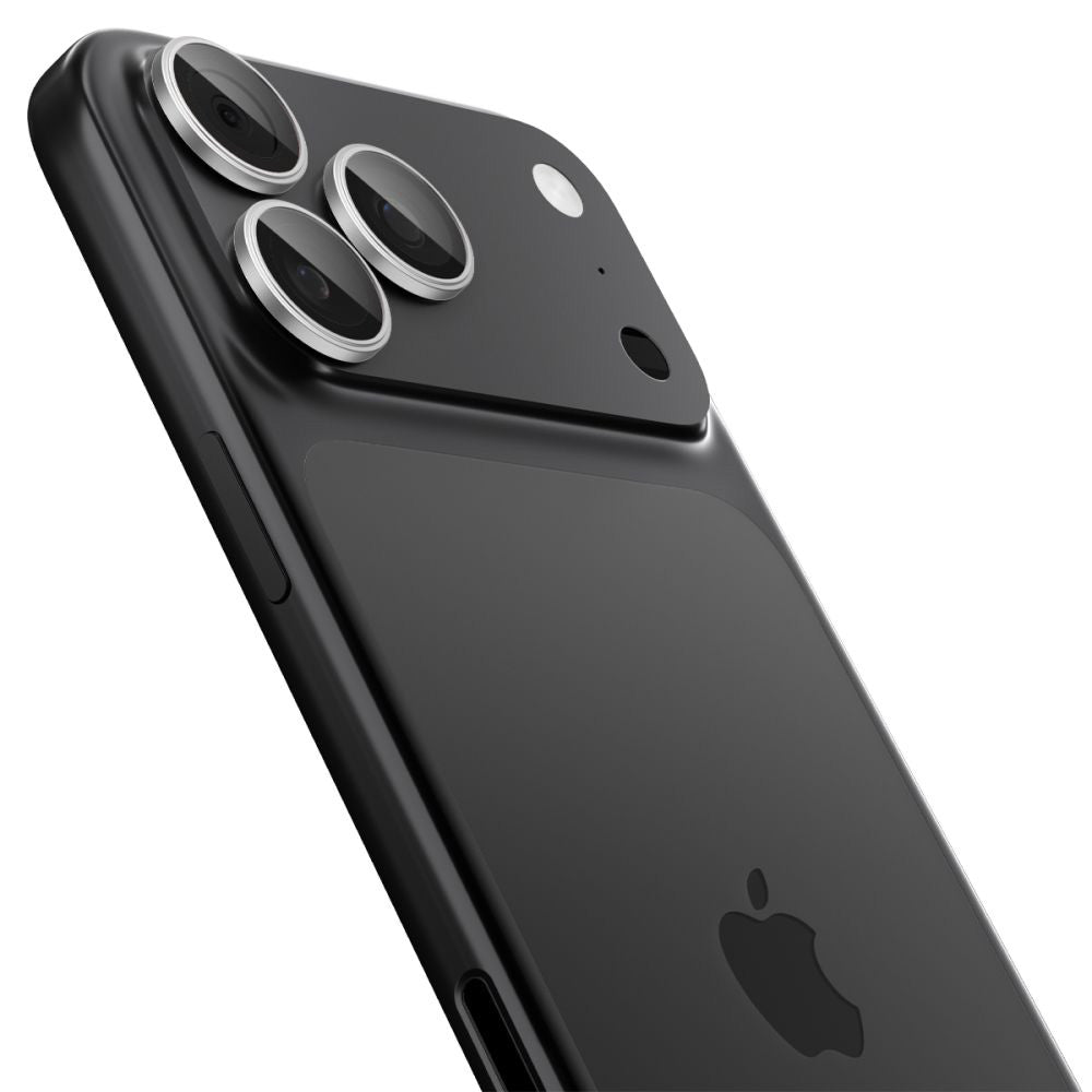 Schutzfolie für die Rückkamera Spigen GlastR EZ FIT Optik Pro für Apple iPhone 17 Pro Max / 17 Pro, Gehärtetes Glas, Set mit 2 Stück, Silberfarben