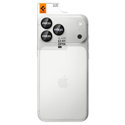 Schutzfolie für die Rückkamera Spigen GlastR EZ FIT Optik Pro für Apple iPhone 18 Pro / 18 Pro Max, gehärtetes Glas, 2er-Set, Dunkelgrau AGL12043