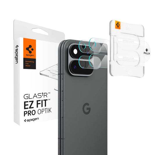 Schutzfolie für die Rückkamera Spigen GlastR EZ FIT Optik Pro für Google Pixel 11 Pro Fold, gehärtetes Glas, 2er-Set, transparent AGL11491
