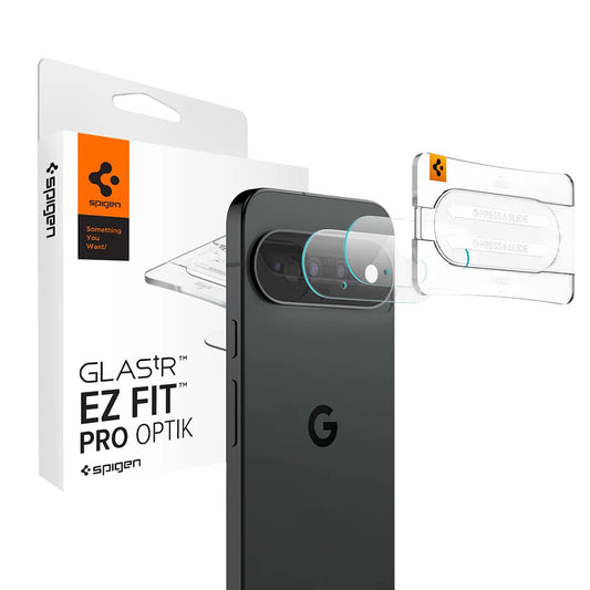 Schutzfolie für die Rückkamera Spigen GlastR EZ FIT Optik Pro für Google Pixel 11, gehärtetes Glas, 2er-Set, transparent AGL11479