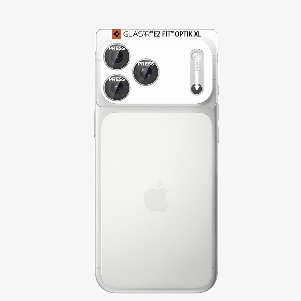 Schutzfolie für die Rückkamera Spigen GlastR EZ FIT Optik Pro XL für Apple iPhone 18 Pro Max, gehärtetes Glas, Silber AGL12042