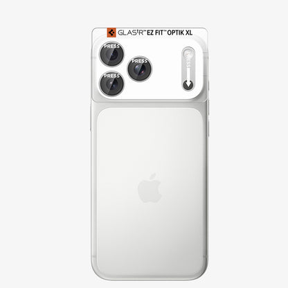 Schutzfolie für die Rückkamera Spigen GlastR EZ FIT Optik Pro XL für Apple iPhone 18 Pro Max, gehärtetes Glas, Silber AGL12042