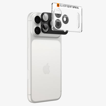 Schutzfolie für die Rückkamera Spigen GlastR EZ FIT Optik Pro XL für Apple iPhone 18 Pro Max, gehärtetes Glas, Dunkelgrau AGL12039