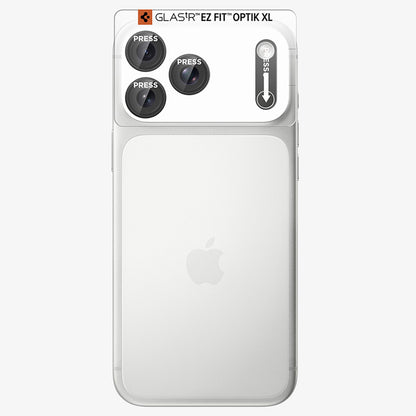 Schutzfolie für die Rückkamera Spigen GlastR EZ FIT Optik Pro XL für Apple iPhone 18 Pro, gehärtetes Glas, Dunkelgrau AGL12035