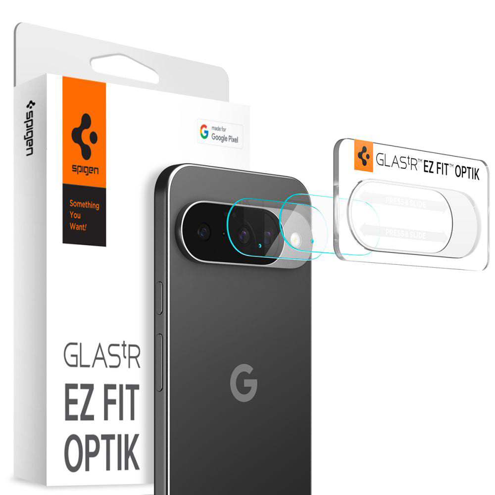 Spigen GlastR Optik Rear Camera Protective Film for Google Pixel 10, Tempered Glass, Set of 2 Pieces, Transparent AGL09661