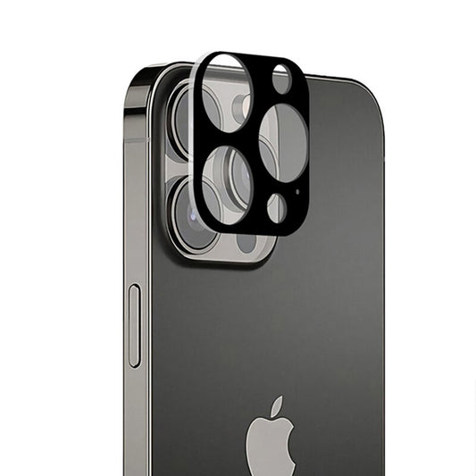 Techsuit Rückkamera-Schutzfolie für Apple iPhone 13 Pro Max / 13 Pro, gehärtetes Glas, schwarz