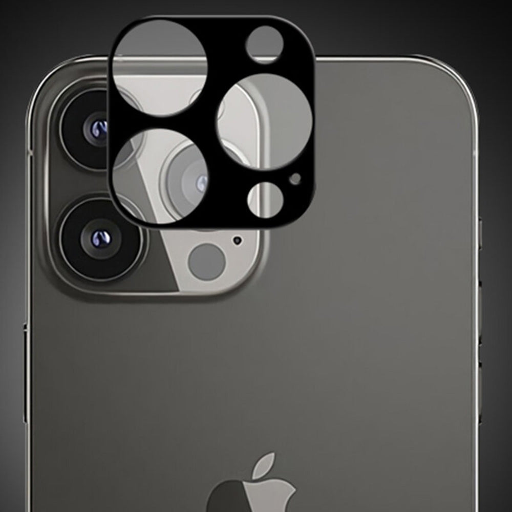 Techsuit Rückkamera-Schutzfolie für Apple iPhone 13 Pro Max / 13 Pro, gehärtetes Glas, schwarz